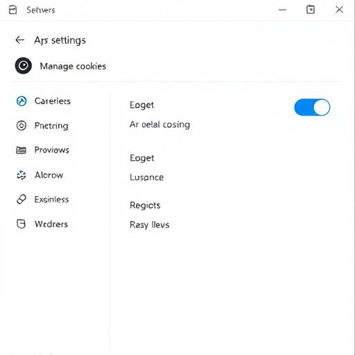Icon depicting browser settings and a cogwheel, representing the ability to manage cookie preferences through browser settings and website-specific options.