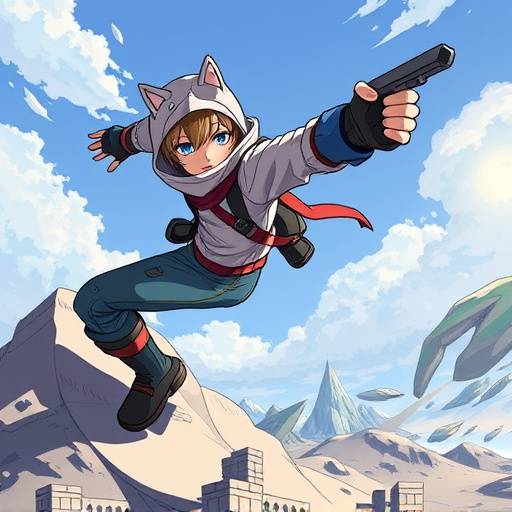 Illustration of Dash, a nimble and quick survivor from the Echoes of Tomorrow universe, known for his agility.